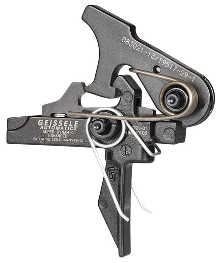 Geissele Automatics 05167 SD-E Two-Stage Flat Trigger with 2.90-3.80 lbs Draw Weight & for AR-15/AR-10