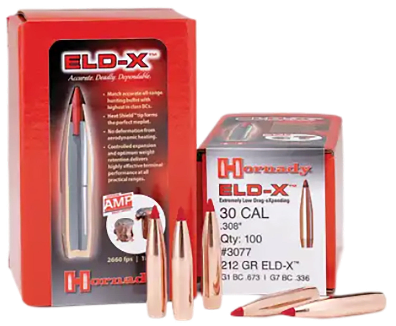 Hornady 2840 ELD-X 7mm .284 162 gr Extremely Low Drag eXpanding 100 Per Box/ 15 Case