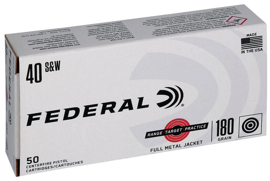 Federal .40 S&W Range and Target 180gr FMJ Ammo