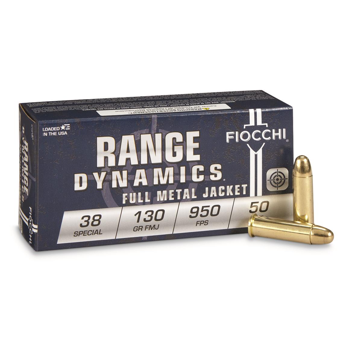 Fiocchi 38A Range Dynamics 38 Special 130gr FMJ Ammo