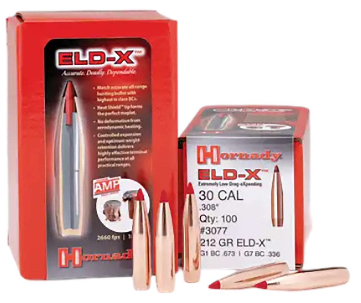 Hornady 3074 ELD-X 30 Cal .308 178 gr Extremely Low Drag eXpanding 100 Per Box/ 15 Case