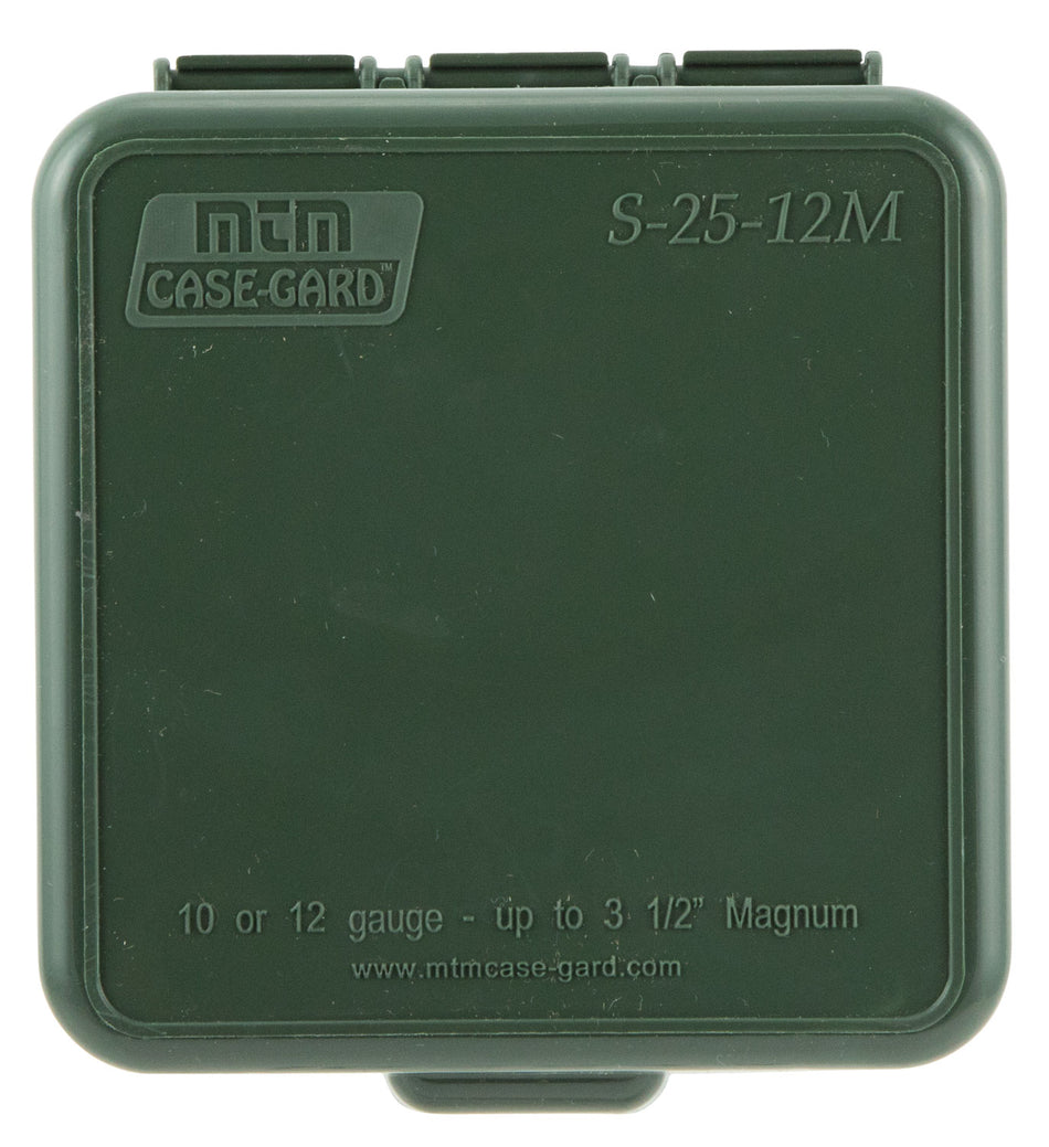 MTM Case-Gard S2512M11 Shotshell Box Flip-Top Multi Gauge Shotgun Forest Green Polypropylene 25rd
