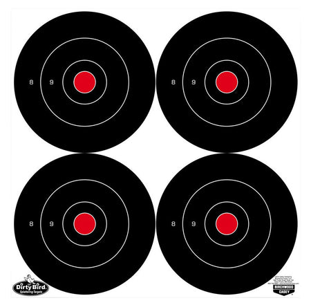 Birchwood Casey 35570 Dirty Bird 6" Bullseye Tagboard Hanging Black/White 100 Per Pkg