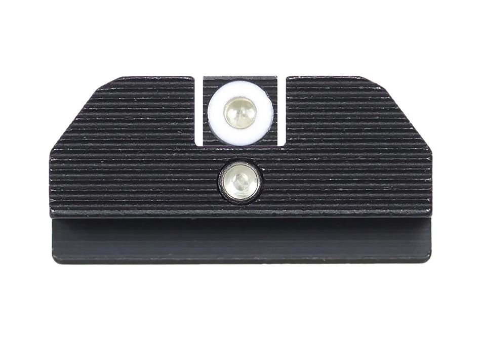 Night Fision GLK001015WGZ Student Of The Gun Accur8 For Glock Green Tritium White Outline Front Sight-Green Tritium Black Ring Rear Sight Glock 17/17L/19