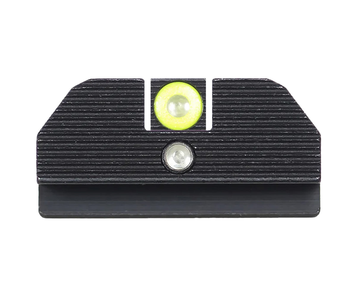 Night Fision GLK001015YGZ Student Of The Gun Accur8 For Glock Green Tritium Yellow Outline Front Sight-Green Tritium Black Outline Rear Sight Glock 17/17L/19