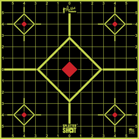 Pro-Shot 12SIGREEN5PK SplatterShot Sight-In Self-Adhesive Paper Black/Green 12" 5-Diamond 5 Pack