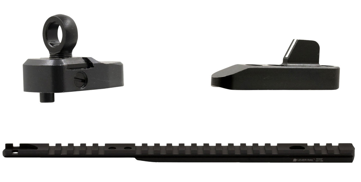 XS Sights ML10015 Marlin Optic Mounts & Ghost Ring WS Sight Sets Black White Stripe Front, Ghost Rear for Marlin 1895