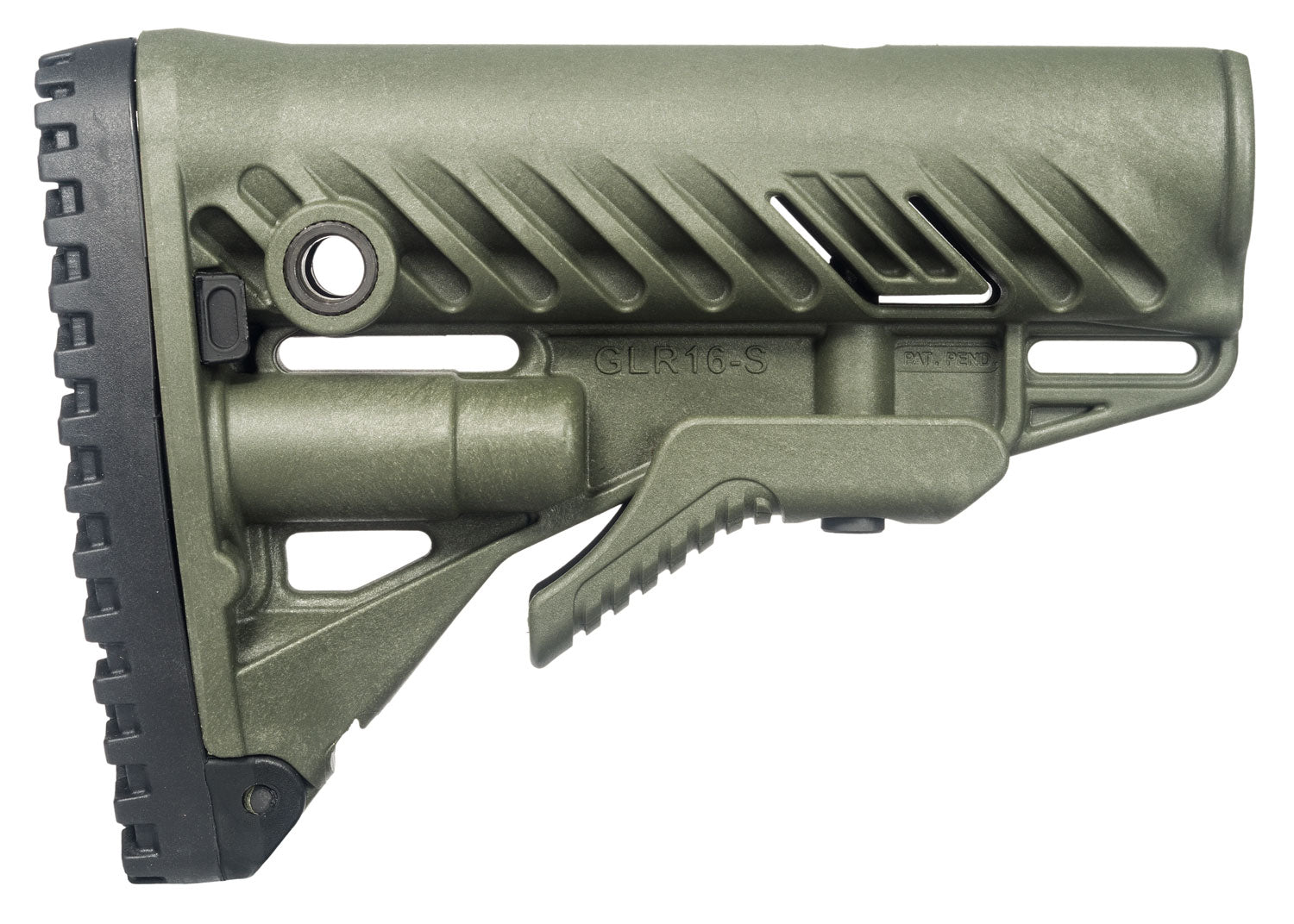 FAB Defense FXGLR16G GLR-16 Buttstock for AR-15/ M16/ M4 OD Green Polymer