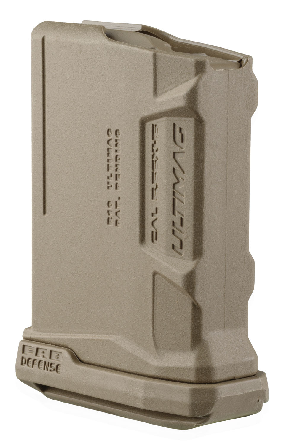 FAB Defense FXUMAGR10T Ultimag 10R 10rd 5.56x45mm NATO AR-15/M16/M4 Flat Dark Earth Polymer and Steel Body