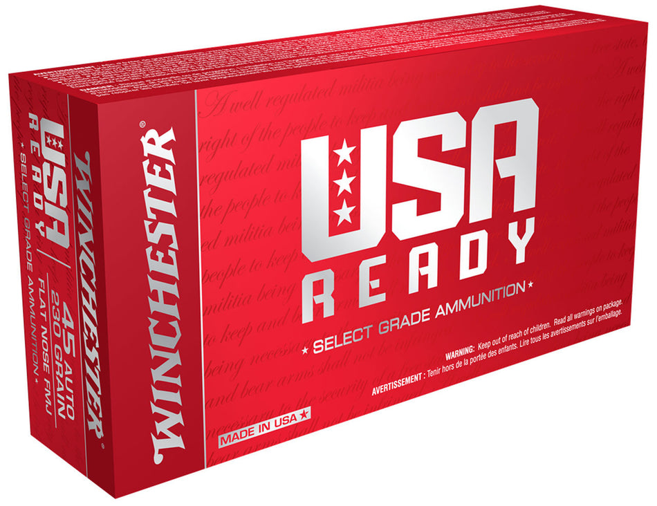 Winchester .45 Auto USA Ready 230gr FMJ FN Ammo