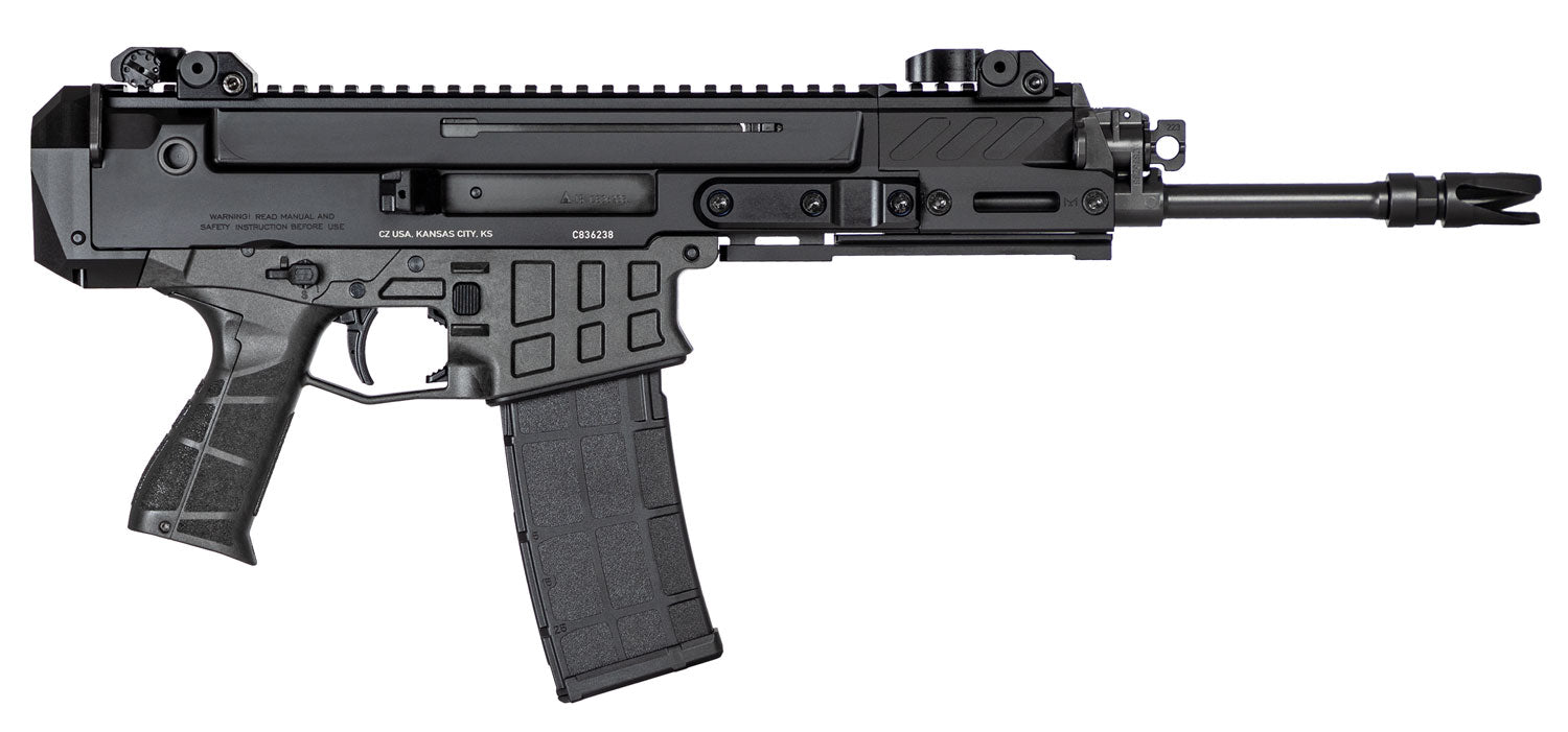 CZ-USA 91451 Bren 2 MS 5.56x45mm NATO 30+1 11.14" Black Cold Hammer Forged Barrel & Frame, Black Polymer Grips
