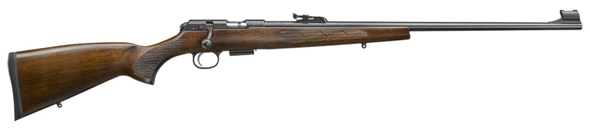 CZ-USA 02301 CZ 457 Lux 22 LR Caliber with 5+1 Capacity, 24" Barrel, Black Nitride Metal Finish & Turkish Walnut Stock Right Hand (Full Size)