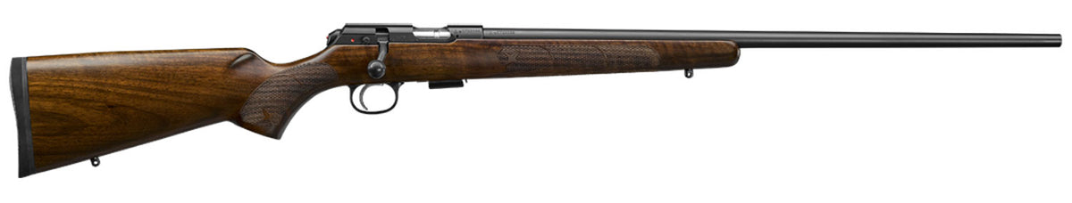 CZ-USA 02310 CZ 457 American Full Size 22 LR 5+1 24" Black Nitride Black Nitride Steel Receiver Turkish Walnut Fixed American Style Stock Right Hand