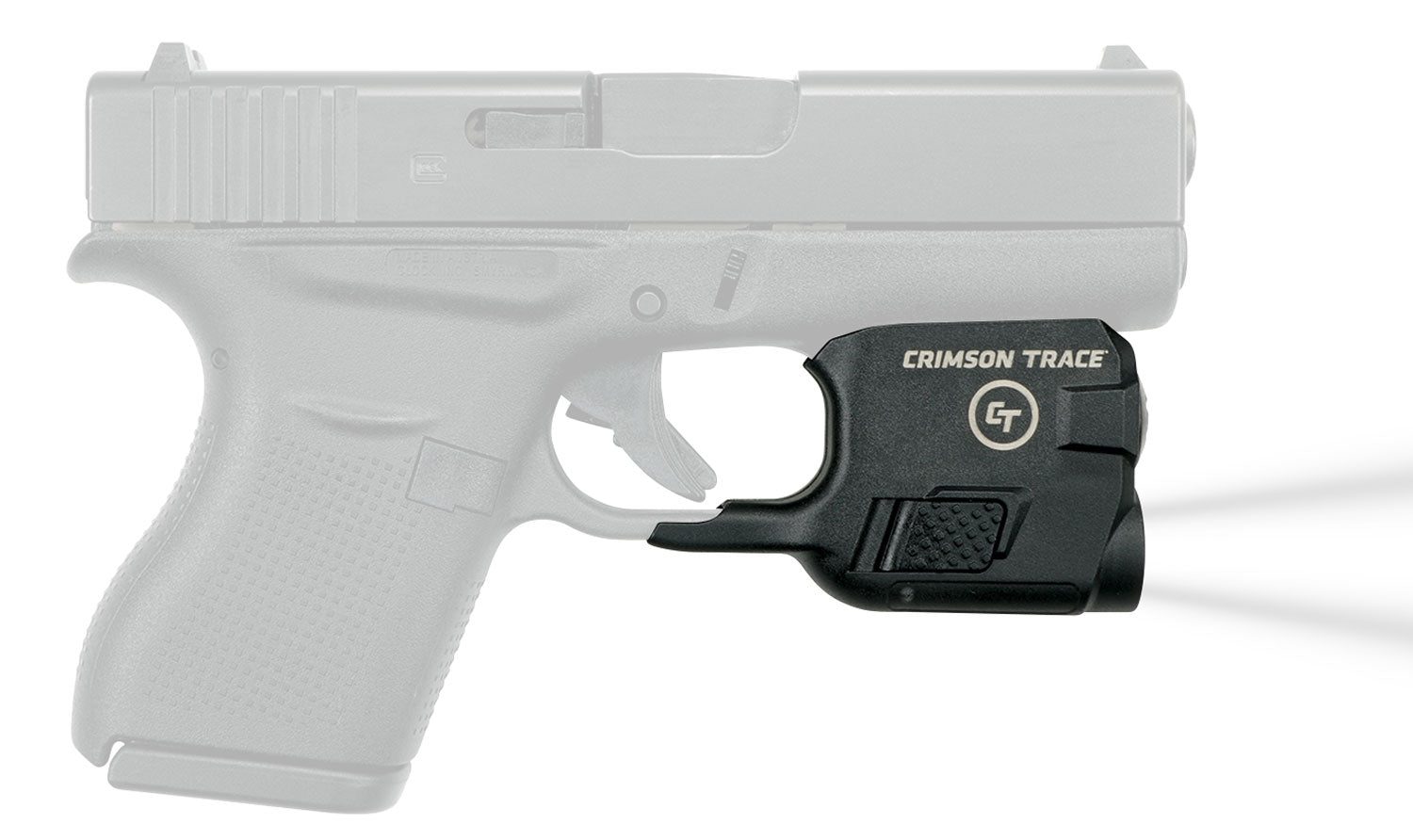 Crimson Trace 0182901 Lightguard Polymer Compatible w/Glock 42/43/43X/48, 110 Lumens White LED, Trigger Guard Mount