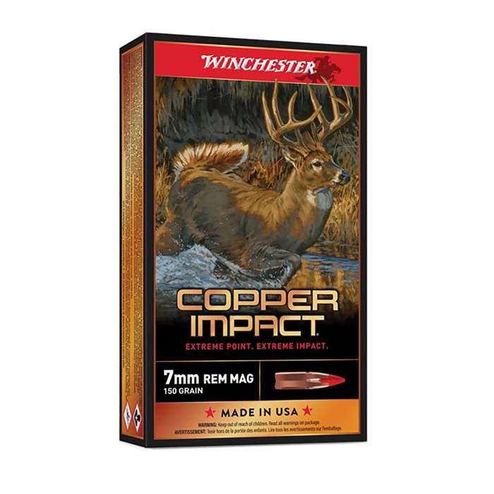 Winchester 7mm Remington Mag COPPER IMPACT 150gr Solid Ammo