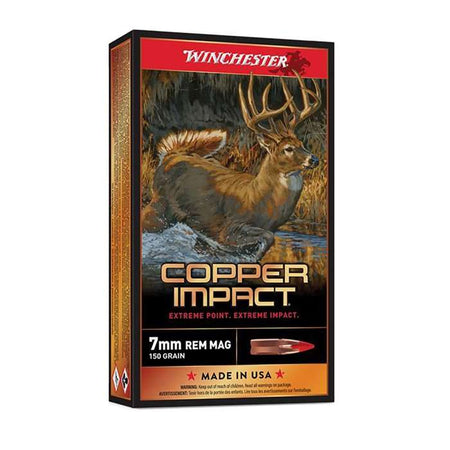Winchester 7mm Remington Mag COPPER IMPACT 150gr Solid Ammo