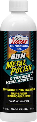 LUCAS OIL 16OZ GUN METAL POLSH TUMBLER MEDIA ADDITIVE LIQUID