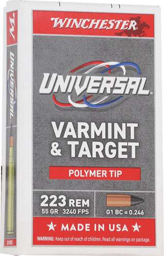 Winchester .223 Remington Varmint and Target 55gr PolyTip Ammo