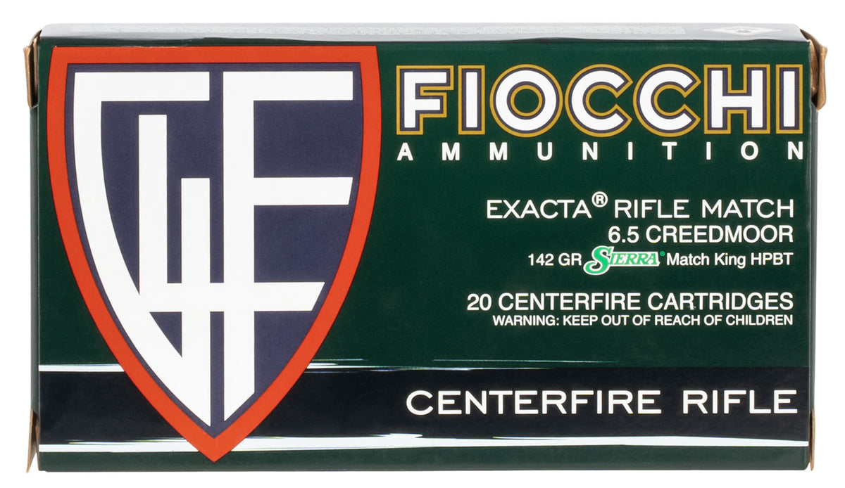 Fiocchi 65CMMKC Hyperformance Sierra MatchKing Boat Tail Hollow Point 142 Grain 6.5mm Creedmoor 2675 fps