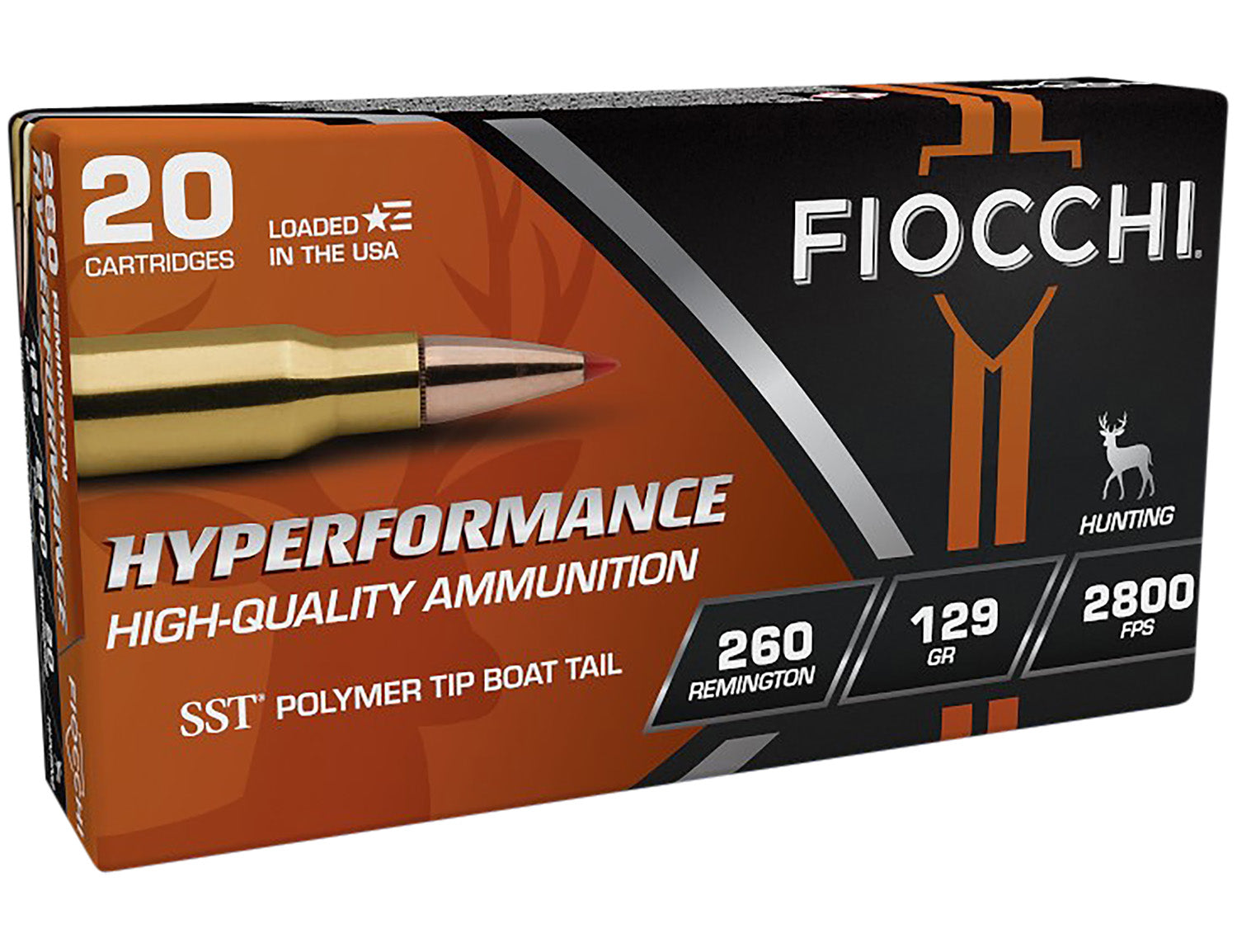 Fiocchi .260 Remington Hyperformance 129gr PolyTip Ammo
