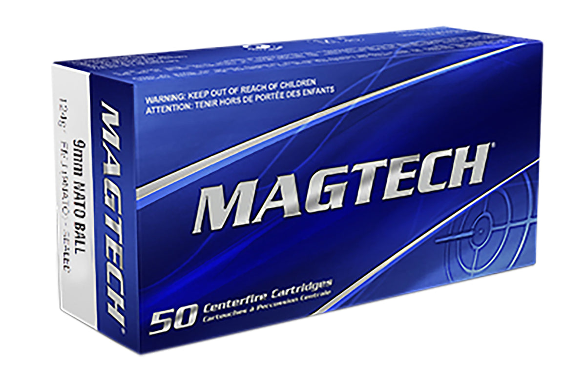 Magtech 9mm Luger / Parabellum Range/Training NATO 124gr FMJ Ammo