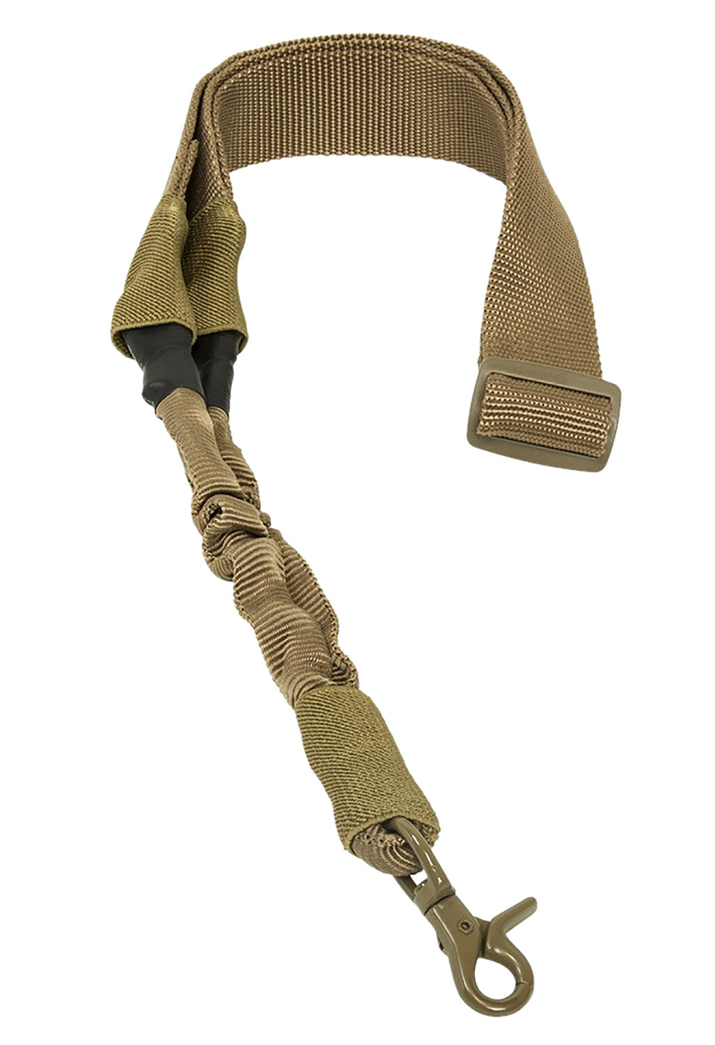 NcStar AARS1PT Single Point Sling Tan Nylon 44"-60" OAL Adjustable Bungee