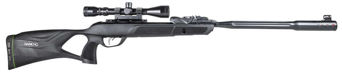 Gamo 611006335554 Swarm Fusion 10X Gen 3 Gas Piston 22 10rd Shot Black Black Fluted Steel Barrel Black Receiver Black All Weather Lightweight Thumbhole Stock Scope 3-9x40mm