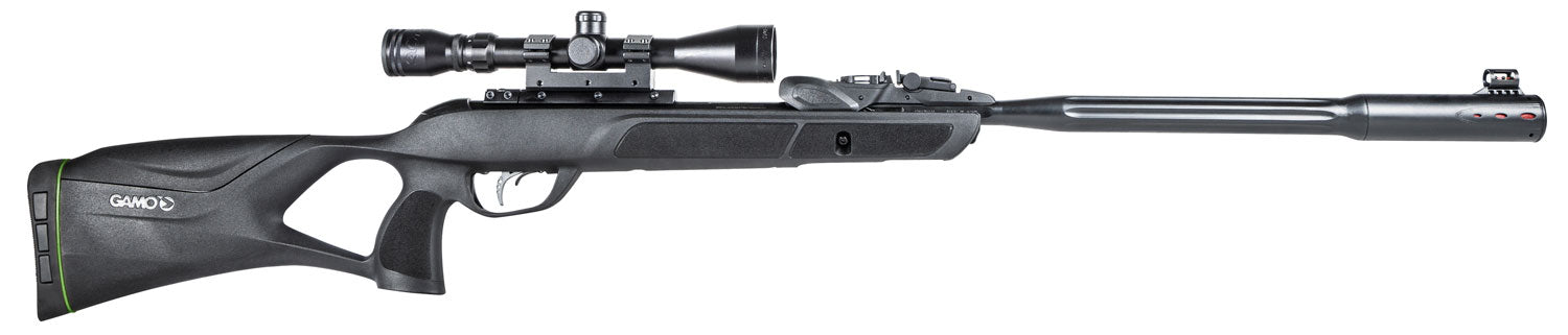 Gamo 611006335554 Swarm Fusion 10X Gen 3 Gas Piston 22 10rd Shot Black Black Fluted Steel Barrel Black Receiver Black All Weather Lightweight Thumbhole Stock Scope 3-9x40mm