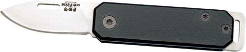 BEAR & SON SLIP JOINT FOLDER 1.5" BLACK/SS ALUMIMUN HANDLE