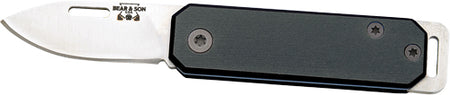BEAR & SON SLIP JOINT FOLDER 1.5" BLACK/SS ALUMIMUN HANDLE