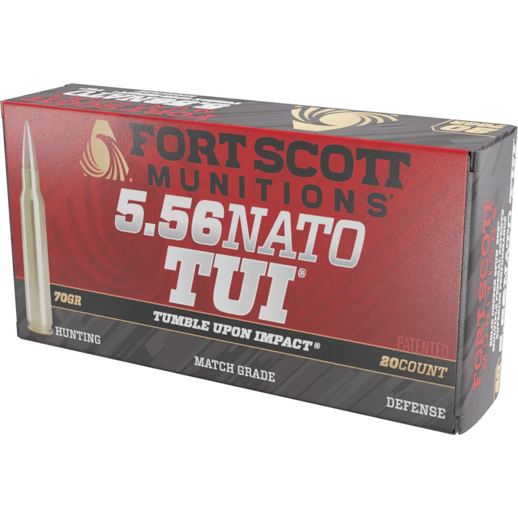 Fort Scott Munitions 5.56x45mm NATO TUI 70gr Solid Copper Spun Ammo