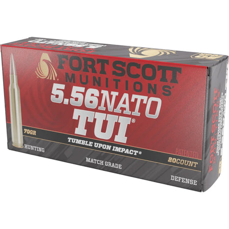 Fort Scott Munitions 5.56x45mm NATO TUI 70gr Solid Copper Spun Ammo