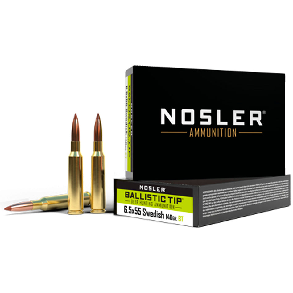 Nosler 6.5x55mm Swedish 140gr Ballistic Tip Ammo