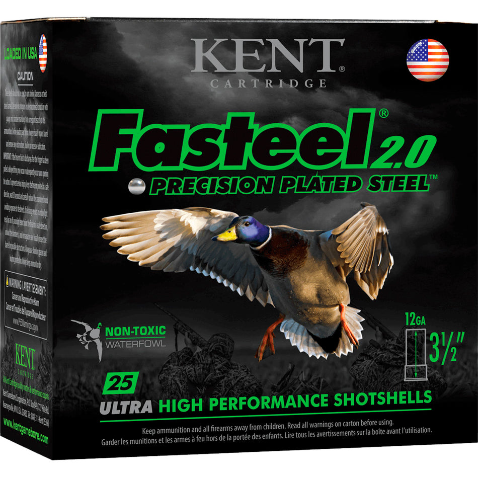 Kent Cartridge Fasteel+ Precision Plated Steel 12 Gauge 3.5 in 1-1/2 oz BB