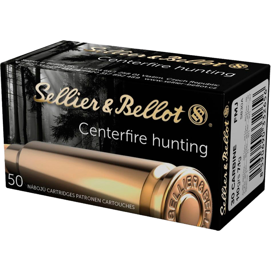 Sellier and Bellot .30 Carbine  110gr FMJ Ammo