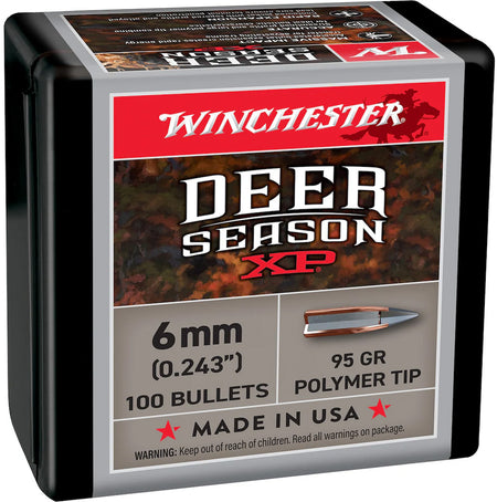 Winchester Deer Season XP Rifle Bullets 6mm 95 gr 100/ct