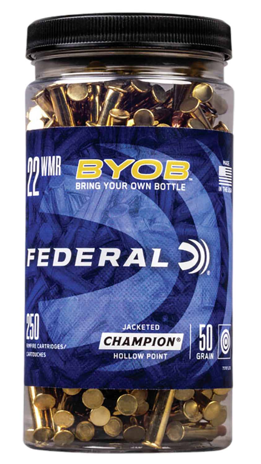 Federal .22 WMR Champion Training BYOB 50gr JHP Ammo