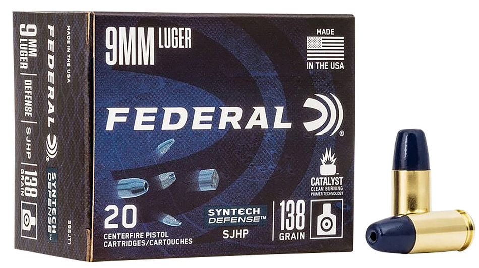 Federal S9SJT1 Syntech Defense Segmented Jacketed Hollow Point 138 Grain 9mm Luger/Parabellum 1050 fps
