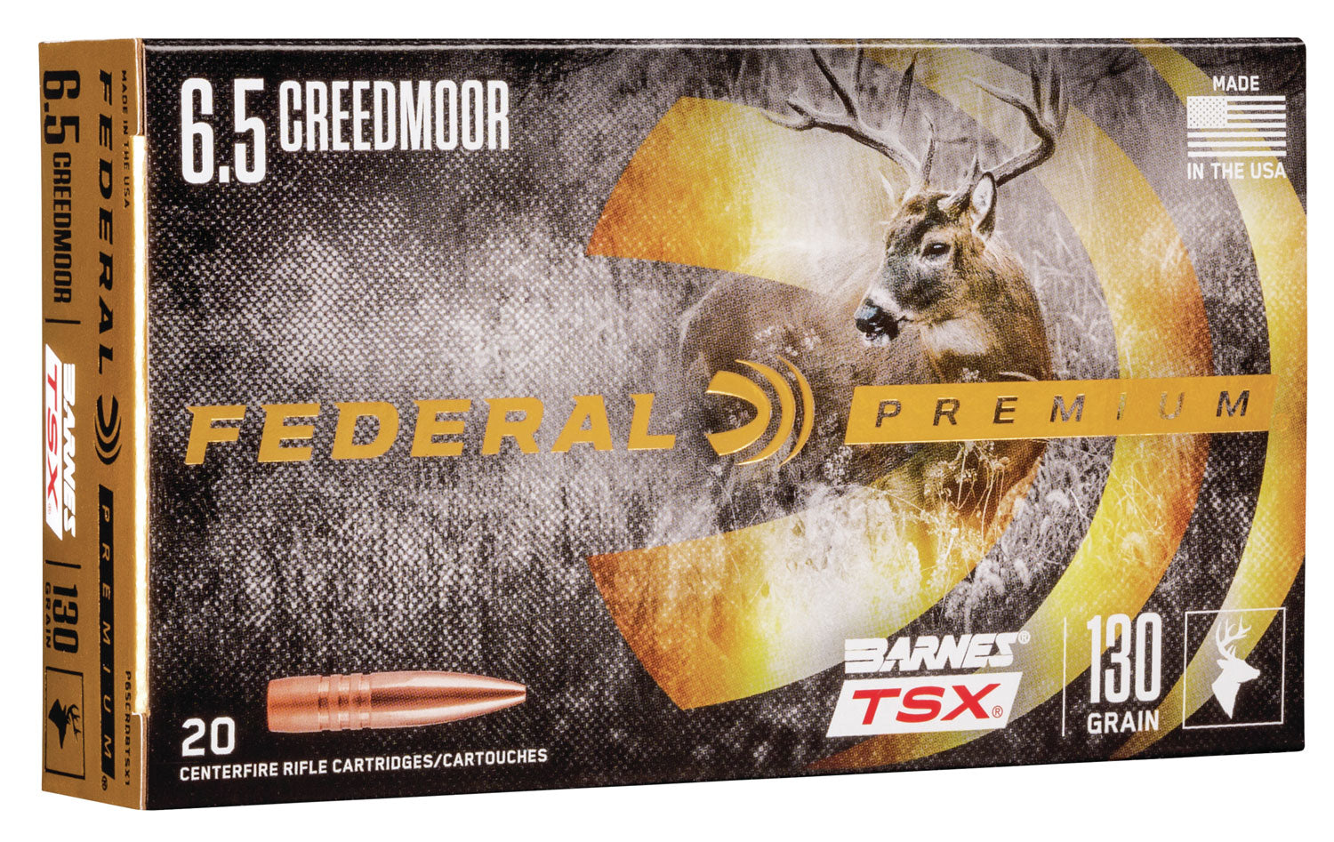 Federal 6.5mm Creedmoor 130gr TSX Ammo