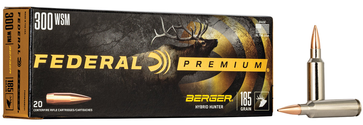 Federal .300 WSM Premium 185gr BTHP Ammo