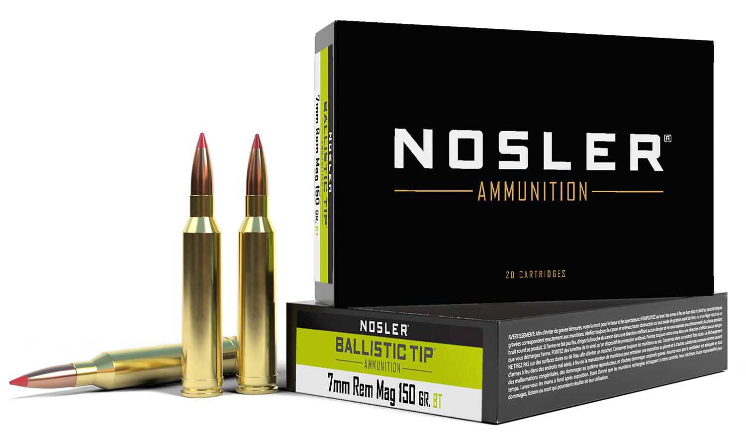 Nosler 7mm Remington Mag  150gr PolyTip Ammo