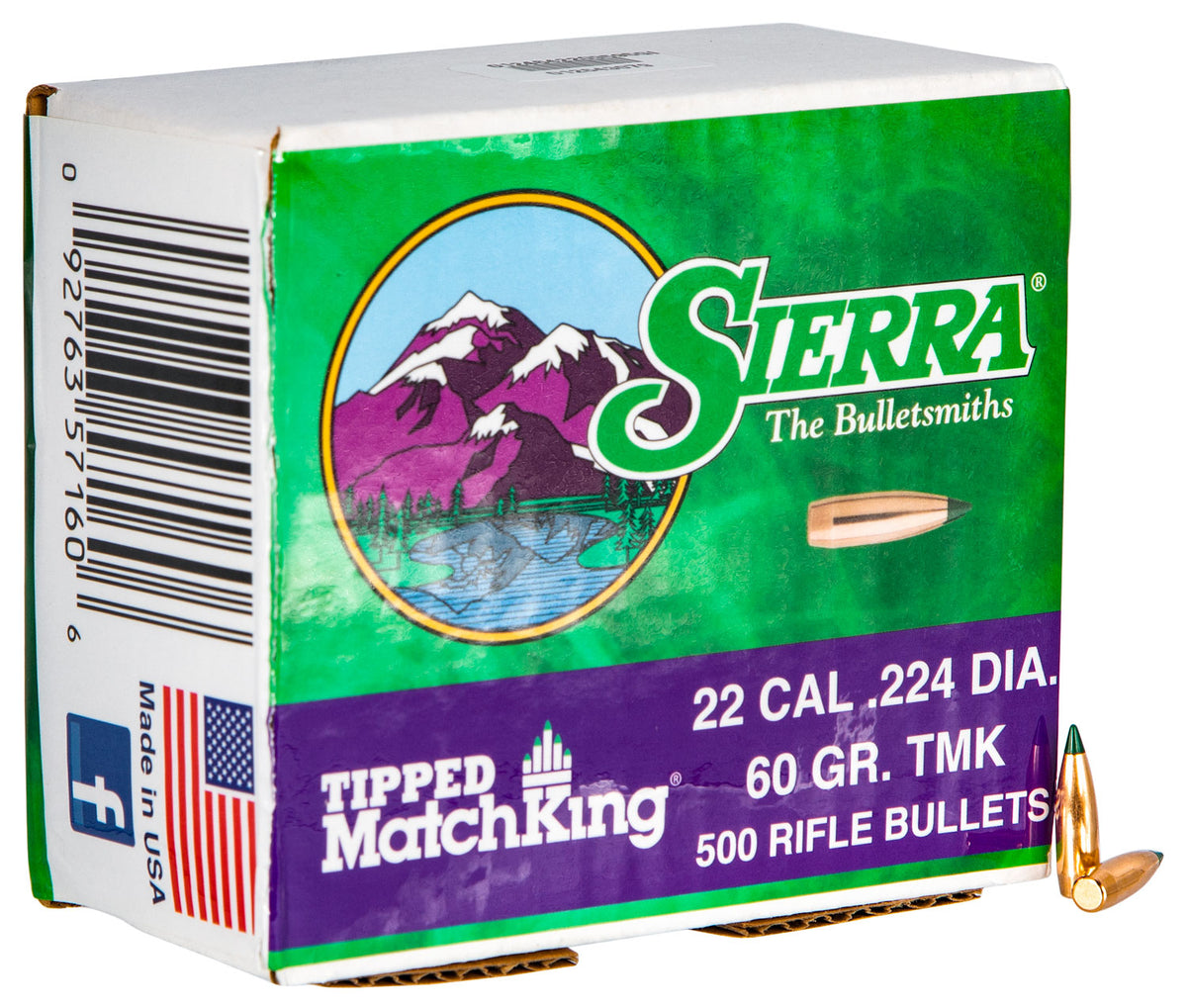 Sierra 7160C Tipped MatchKing 22Cal 60gr Tipped MatchKing 500/Box