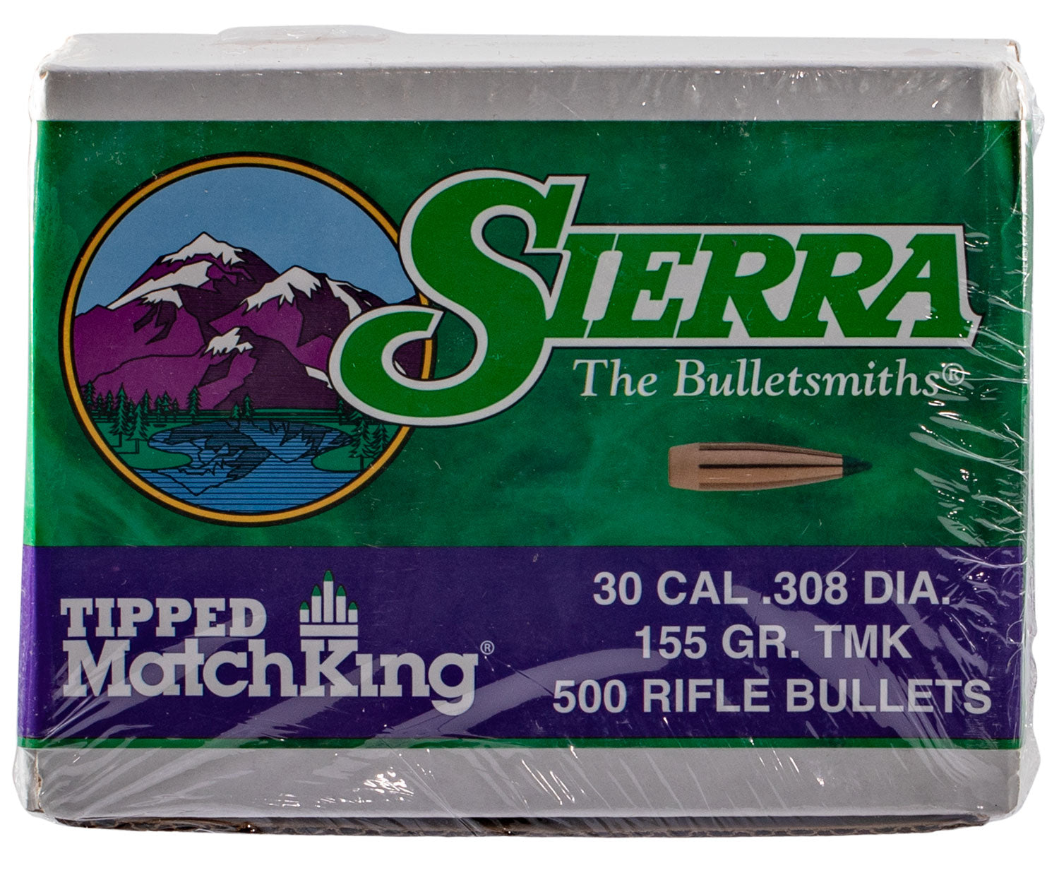 Sierra 7755C Tipped MatchKing 30Cal 155gr Tipped MatchKing 500/Box