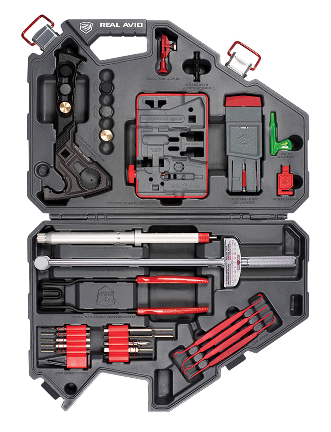 Real Avid AVAR15AMK Armorer's Master Kit AR15 Gray/Red Multiple
