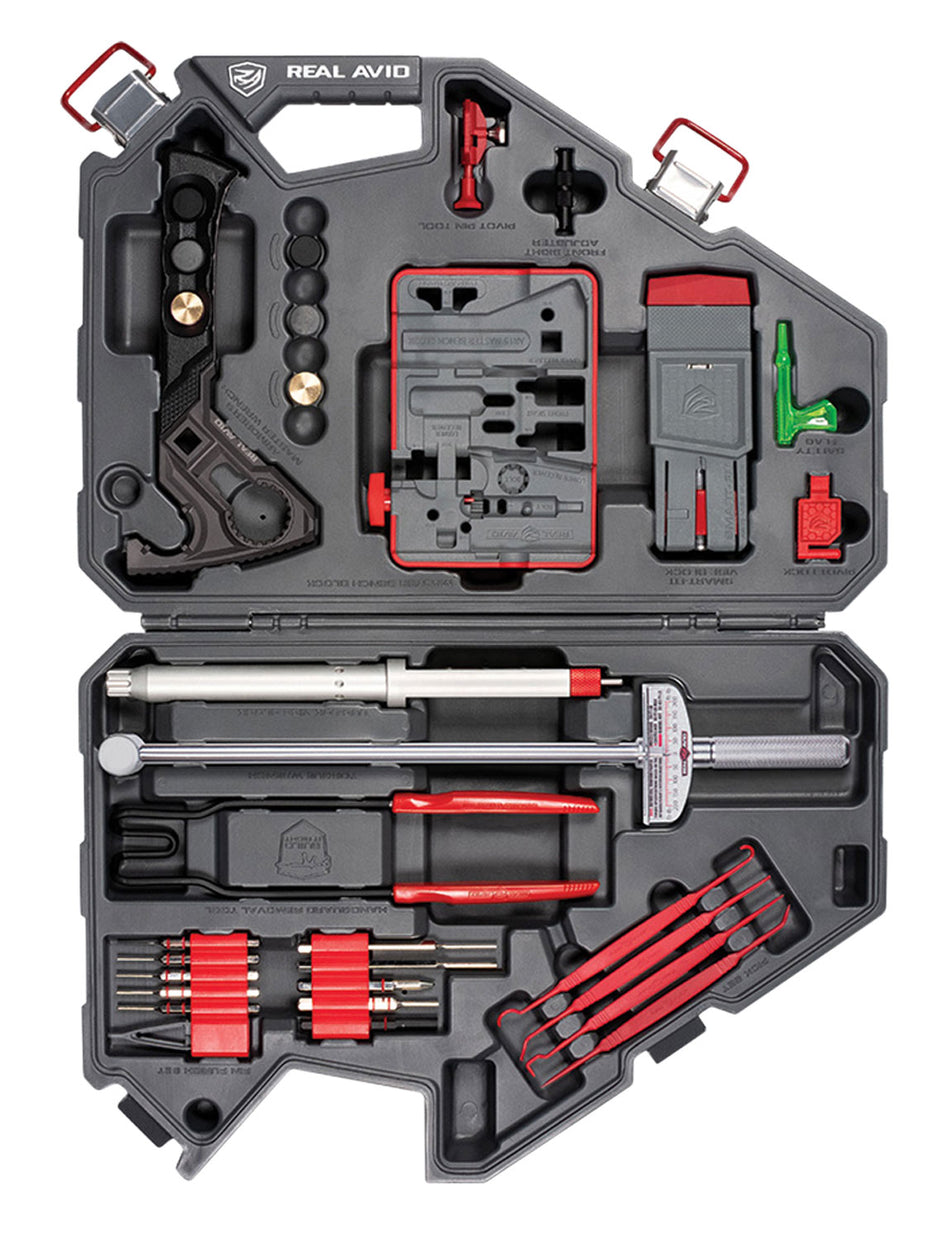 Real Avid AVAR15AMK Armorer's Master Kit AR15 Gray/Red Multiple