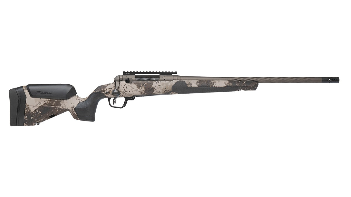 Savage Arms 32602 110 Core Hunter Pro 7mm-08 Rem 3+1 20" Fluted Barrel, Savage Western Camo AccuStock w/AccuFit V2 Synthetic Stock, Right Hand