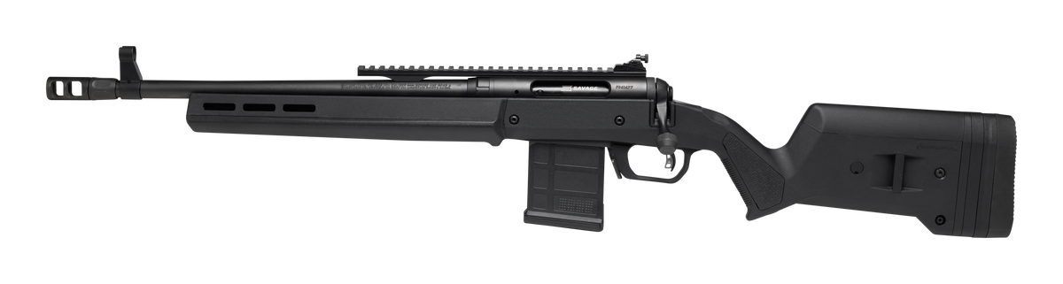 Savage Arms 58186 110 Scout Full Size 450 Bushmaster 5+1 16.50" Matte Black Threaded Barrel, Picatinny Rail Carbon Steel Receiver, Black Magpul Hunter Synthetic Stock, Left Hand
