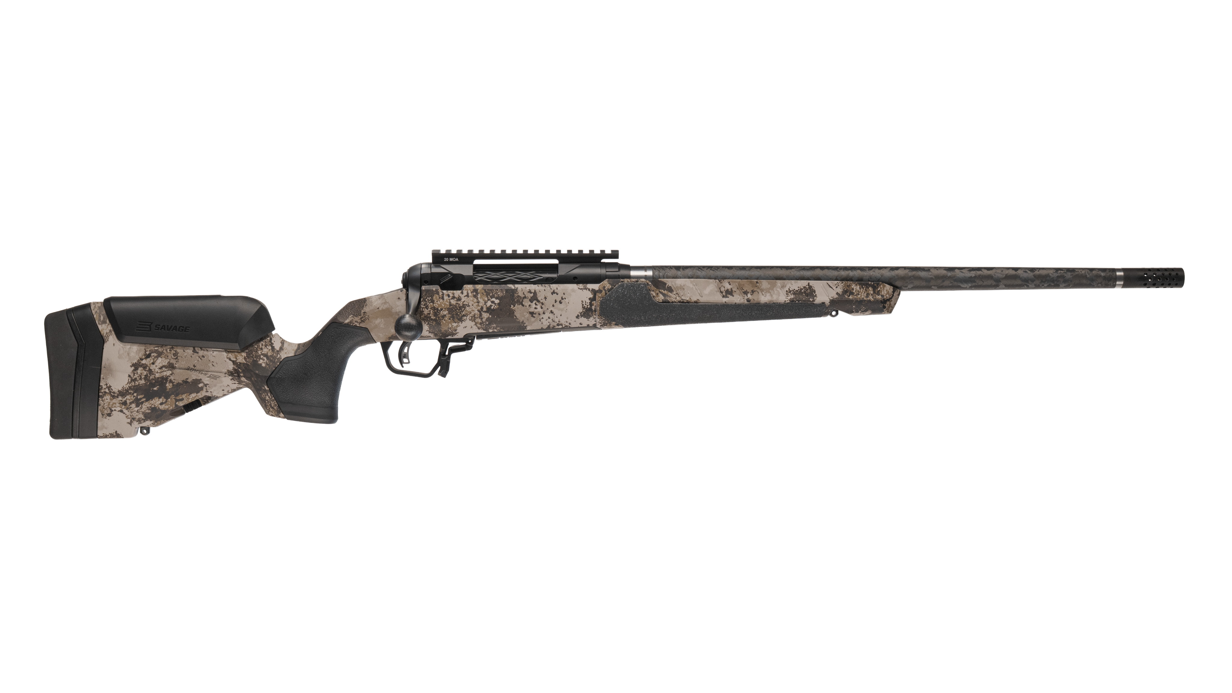 Savage Arms 32910 110 UltraLite Pro Full Size 7mm BC 3+1 18" Carbon Fiber Barrel, Savage Western Camo Accufit V2 Synthetic Stock, Right Hand