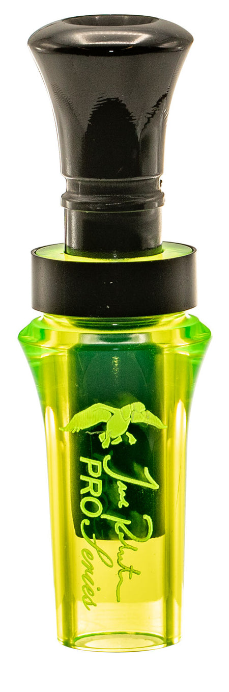 Duck Commander DCPROAC Jase Robertson Pro Series Open Call Double Reed Mallard Hen Sounds Attracts Ducks Chartreuse Acrylic