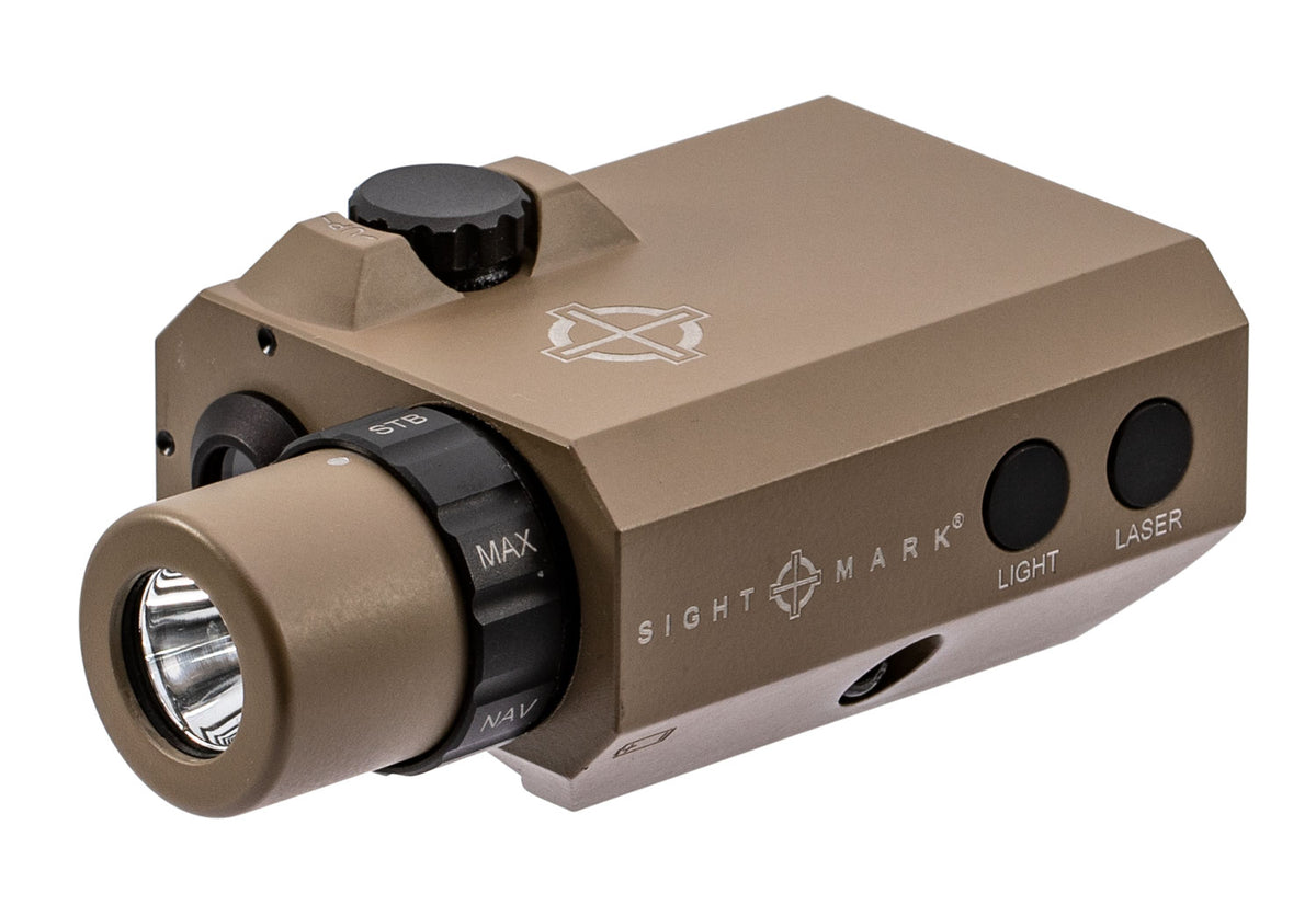 Sightmark SM25012DE LoPro Mini Combo Flashlight and Green Laser Sight Dark Earth 300 Lumens White LED